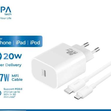 Rapa Tech Charger iPhone MFi 20W C to Lightning DC6064