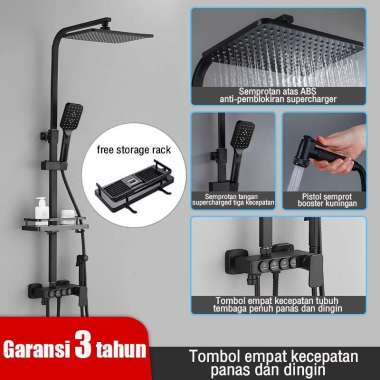 Shower Kamar Mandi Satu Set 4 Fun Hitam 4 dalam 1 Kuan