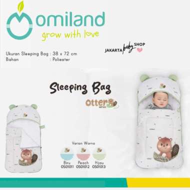 OMILAND SLEEPING BAG OTTER SERIES OS0101 Sleeping Bag Selimut Topi Kantong Tidur Bayi Lembut & Hanga