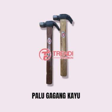 Palu Gagang Kayu Berkualitas - Palu Martil Besi Gagang Kayu Claw Hammer Gagang Kayu Palu
