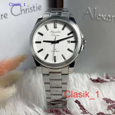 Original 100%!! Alexandre Christie Wanita AC 8663 / AC8663 Silver Garansi Resmi 1 Tahun
