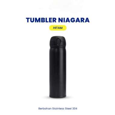 Botol Termos Polos NIAGARA Stainless Steel 500ML Thermos Kancing Vacuum Tumbler Hitam