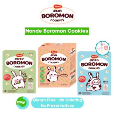 Monde Boromon Cookies 120gr | Biskuit Bayi | Snack Cemilan Sehat Anak MILK