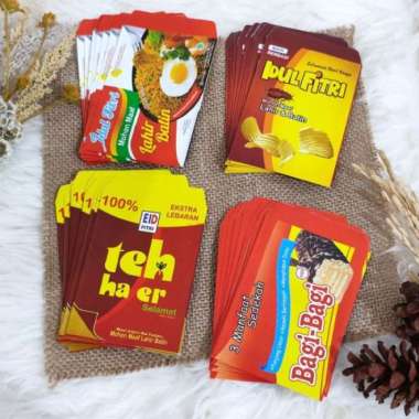Amplop Lebaran Motif Snack teh kotak