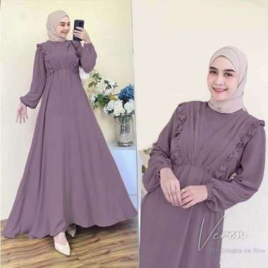 Gamis Wanita Veren Hyget Super Crinkle PREMIUM BERKUALITAS Lavender