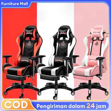 Kursi Gaming Kursi Santai Kursi Gam Hitam+Pink