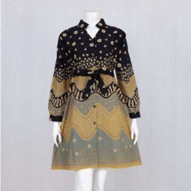 Couple Baju Batik Sarimbit Motif Abstrak Ombak JUMBO #hitam XXXL Tunik Sekar Kedaton