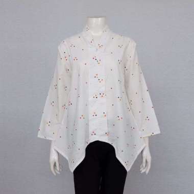 BLOUSE SEMI KEBAYA LINGGAR AYU JUMBO | BLUS SEMI KEBAYA JUMPUTAN HANDMADE ASLI SOLO XXXL Putih