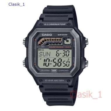 Original 100%!! CASIO WS-1600H-1AVDF Jam Tangan Pria Digital WS1600H
