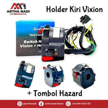 Holder Kiri Saklar Kiri Vixion Plus Hazard Universal Segala Motor