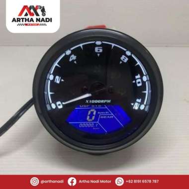 Spido Spidometer Speedometer Digital Universal Segala Motor Babon Bulat