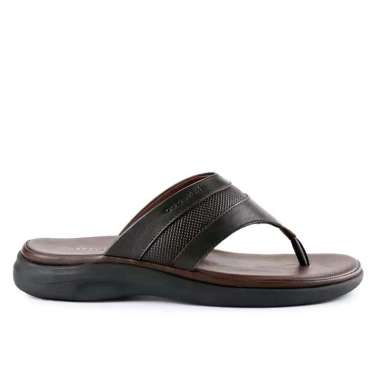 OBERMAIN OM04 SANDAL PRIA ORIGINAL SENDAL JEPIT CASUAL KULIT ASLI ORI COKLAT BROWN