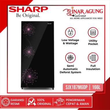 SHARP Kulkas 1 Pintu [166 L] SJX 187MGDP / 187 MGDP / 187MGDP RESMI