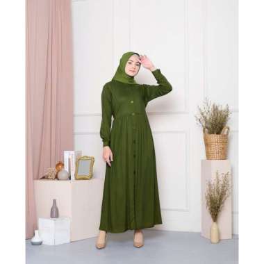 Melika - Gamis / Long Dress Polos Berkerah Dewasa Ivana IVANA ARMY