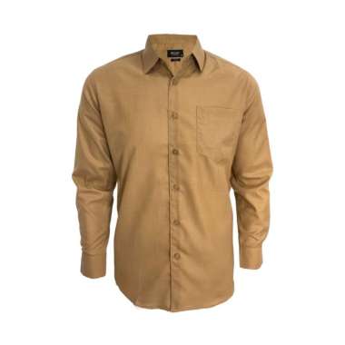 Redcliff Kemeja Pria Polos Panjang Cokelat 6AK301001 L
