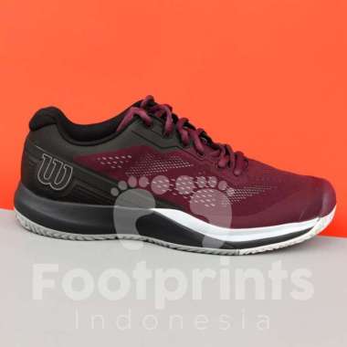 Sepatu Tenis Wilson Rush Pro 3.5 Fig Black White Tennis Shoe Original