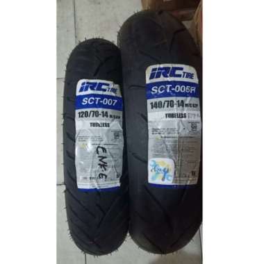 Ban Luar IRC SEPASANG KHUSUS MOTOR AEROX 155 - Ban Depan 120/70-14 dan Ban Belakang 140/70-14 Tubele