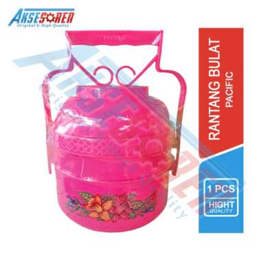 Aksesoren Rantang Sekat 2 Susun Pacific / Wadah Bekal Makanan Mini / Tempat Saji Nasi Lauk Piknik Bu