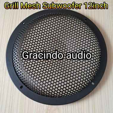GRILL TUTUP COVER SUBWOOFER 12INCH MODEL JARING / MESH BESI 1PC