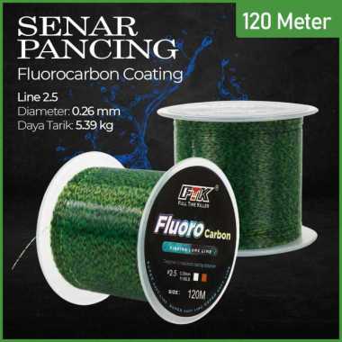 FTK Senar Pancing Invisible Spot Fluorocarbon Coating 120M 3.0