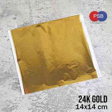 Kertas Prada Foil / Foil Emas / Gold Leaf (10 lembar) 24K Gold