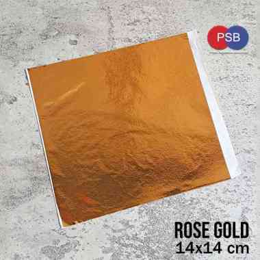 Kertas Prada Foil / Foil Emas / Gold Leaf (10 lembar) Rose Gold