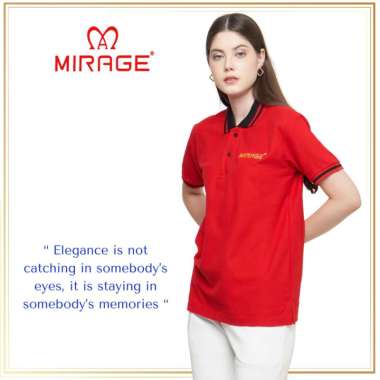 Kaos Polo Berkerah Wanita Mirage Original Spesial Edition L Merah
