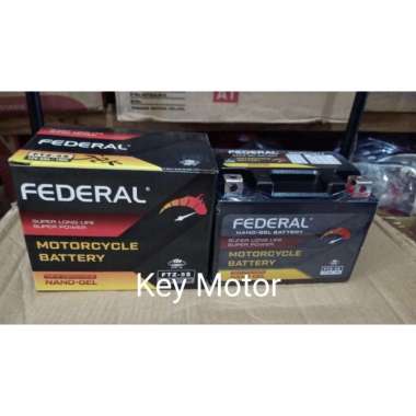 Accu / Aki Kering Motor 5A 5 Ampere Federal FTZ5S NANO GEL 100% Asli