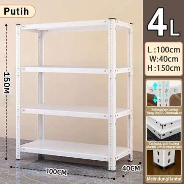 RM Rak besi siku 5 susun Rak Besi Siku Lubang ⬜Besi 4L(100*40*150)