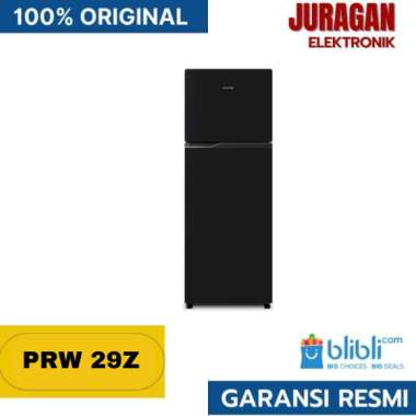 POLYTRON Kulkas 2 Pintu Belleza Jumbo 260 Liter PRW 29Z - Hitam - Hitam