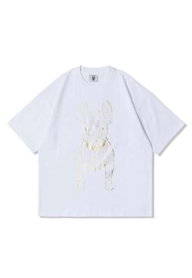 LIFEWORK Gold Big Radog T-Shirt Pattern White L