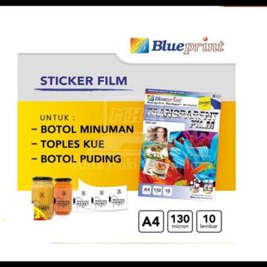 KERTAS STIKER TRANSPARANT / KERTAS TRANSPARANT FILM STIKER BLUEPRINT