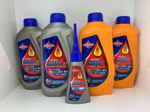 Federal Oil Matic Varian Sae 10w/30 , Sae 10w/40 & Sae 20w/40 Kemasan isi 800ML Paket Federal Matic 