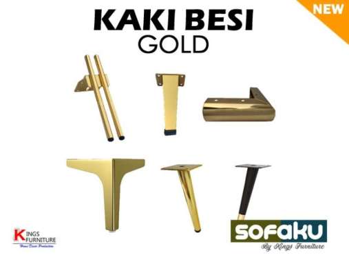 Kaki Sofa Besi Gold - Kaki Emas Mewah - Sofa Leg Gold 6. Black Gold