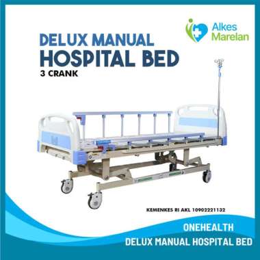 ONEHEALTH - Delux Manual Hospital Bed 3 Crank / Tempat Tidur Pasien