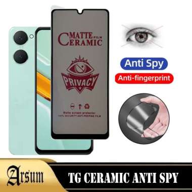 Anti Gores Layar VIVO Y03 Ceramic Spy Anti Privacy Terbaru Ponsel VIVO Y03