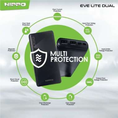 Hippo Power Bank Eve Lite Dual 10000 mAh Garansi Resmi