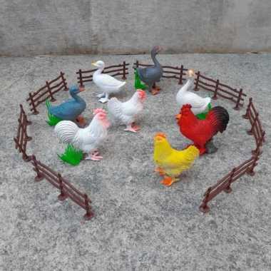 Mainan Set Animal Unggas Karet Edukatif