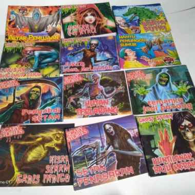 50pcs komik horror/buku cerita misteri Multivariasi Multicolor