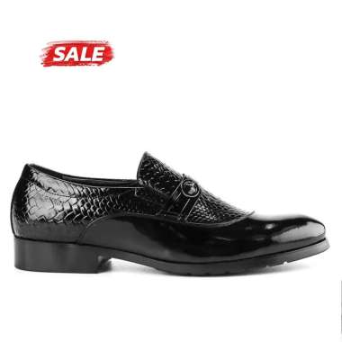 PLAYBOY SEPATU PANTOFEL PRIA ORIGINAL FORMAL SLIP ON KULIT ASLI ORI HITAM BLACK PL16