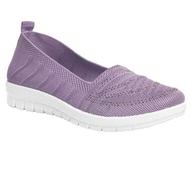 Dr. Kevin Sepatu Olahraga Sport Wanita Sneakers Rajut Slip On 559-004 Ungu 38