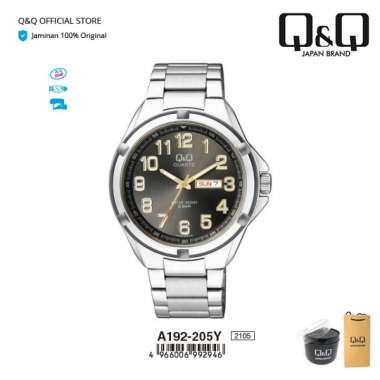 Q&Q QnQ QQ Original Jam Tangan Pria Analog Rantai Stainless Steel - A192 A192J Tahan Air A192J205Y