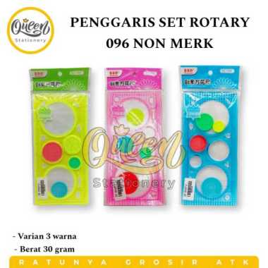 3 PCS PENGGARIS SET ROTARY NON MERK / PENGGARIS GEOMETRIK / PENGGARIS ROTARI 096