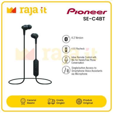 PIONEER Earphone In Ear SE-C4BT Headset - Hitam