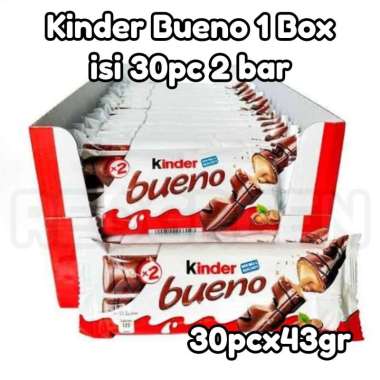 kinder bueno crispy cream chocolate 1 dus isi 30 pack 2 bar/ pack 43gr