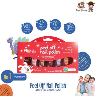 Birth Beyond Peel Off Nail Polish Candy (Isi 6 Botol @5ml)- Kutek Anak