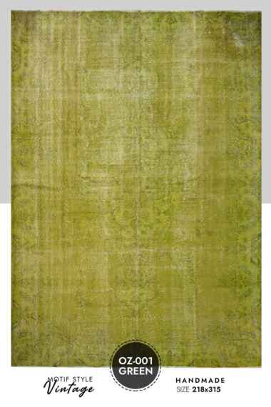 Karpet Handmade Turki Tebal Overdyed Green 220x314