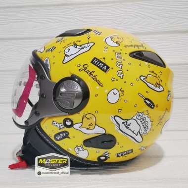 HELM RETRO KYT ELSICO SANRIO GUDETAMA SERI 1 SANRIO YELLOW XL