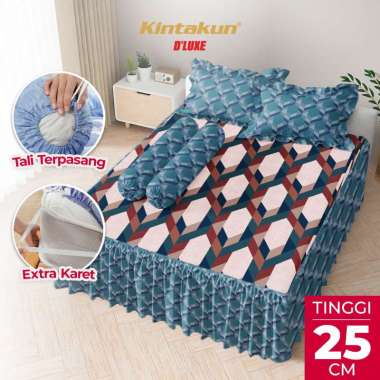 Kintakun DLUXE Sprei Set Rumbai Tinggi 25cm ZALIKA 160x200 / 180x200 Seprai Queen King Aesthetic B2 