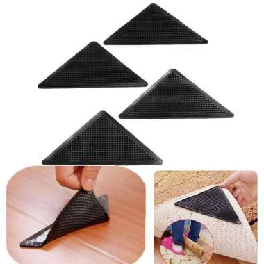 RUGGIES Grip Anti Slip untuk Karpet 4 PCS CWC553 Alas Sofa Kursi Lesehan Kaki Meja Anti Putih Karet 